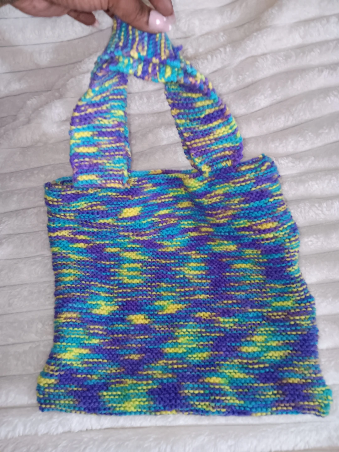 Handmade Knit Tote Bag - photo 2
