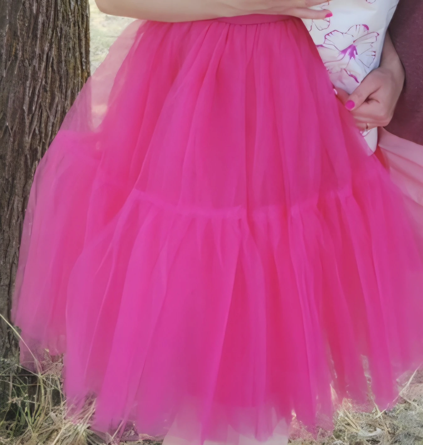 Hot Pink Woman's Tulle Skirt 🌱 - photo 3