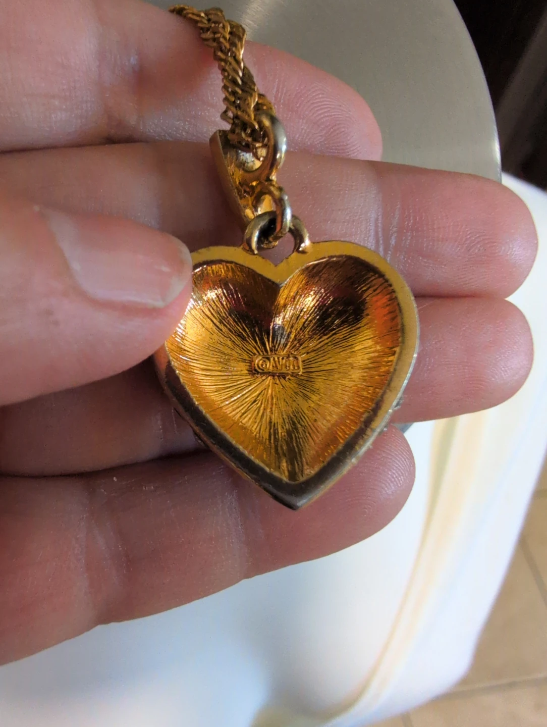 AVON Crystal Heart Pendant Necklace - photo 3