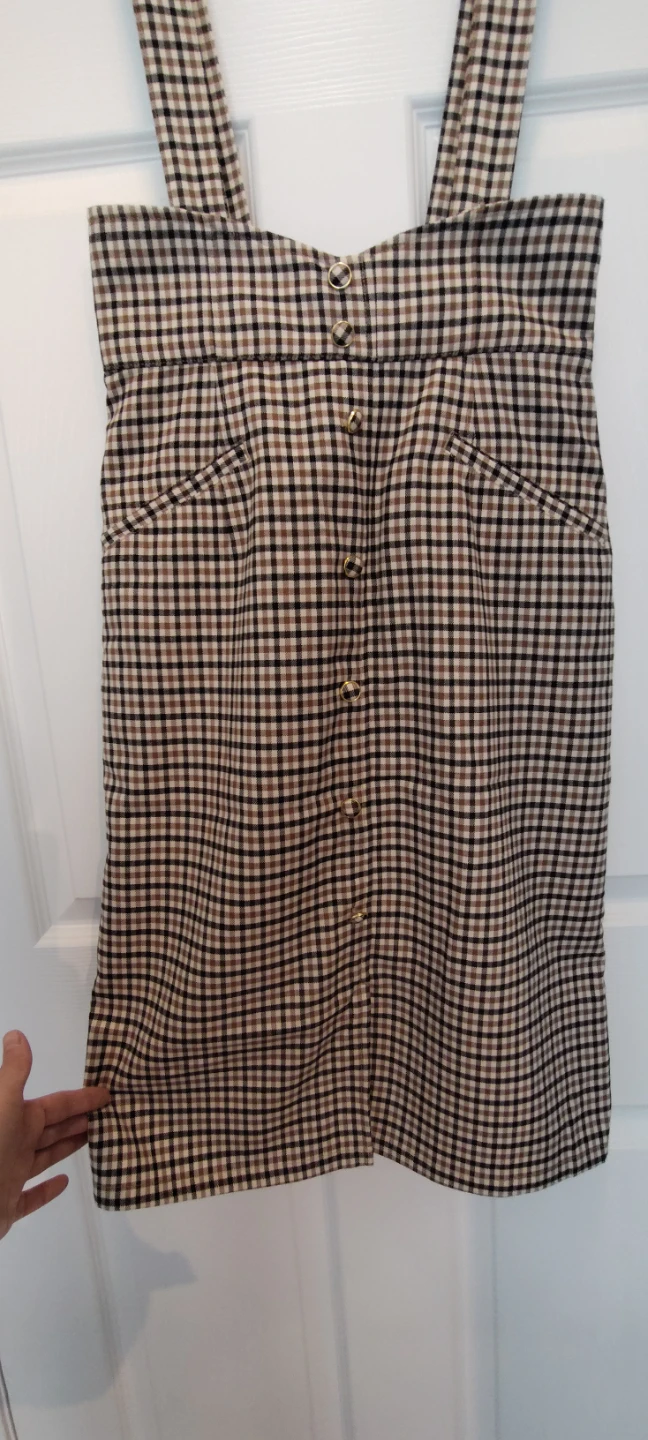 Japanese Style Plaid Pinafore Dress - photo 3