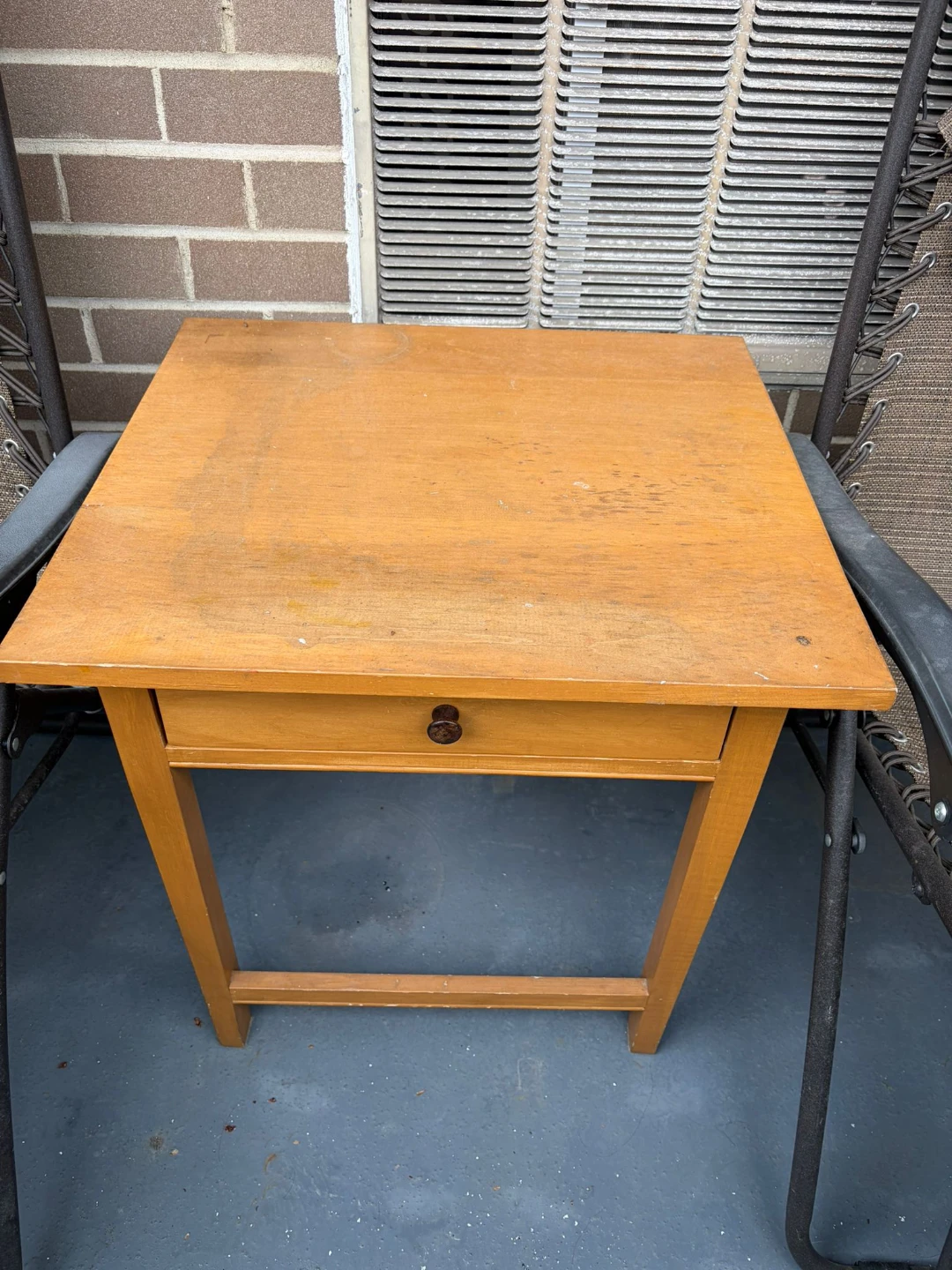 Wooden End Table with Drawer