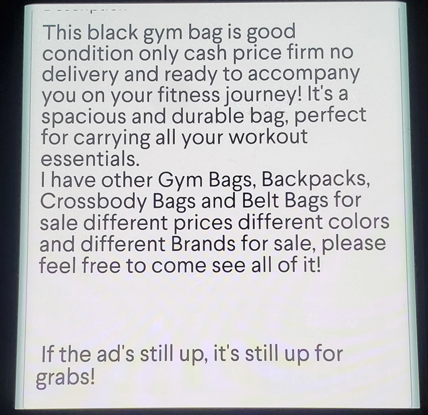 Gym Bag Black - photo 4