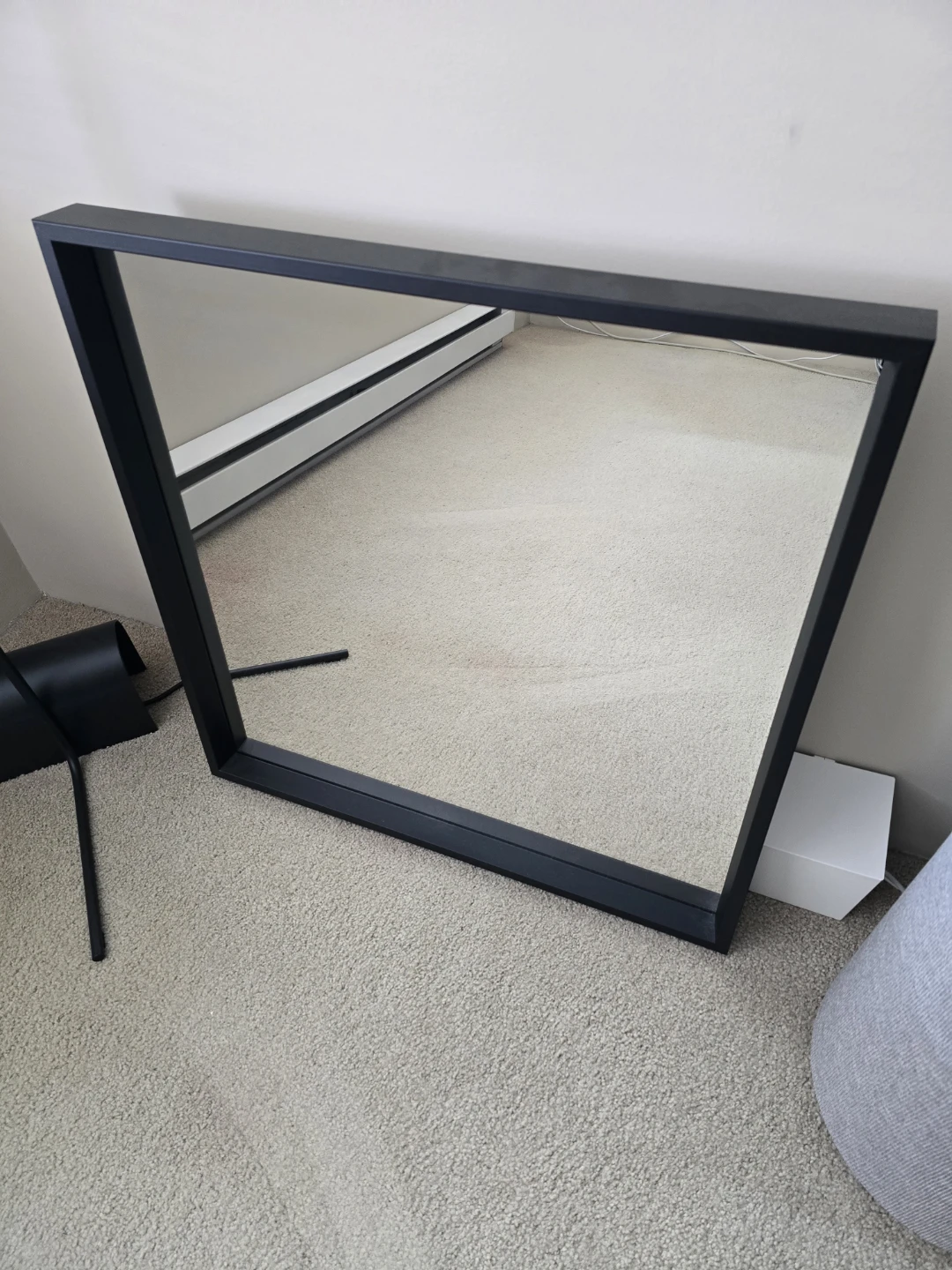 IKEA NISSEDAL Mirror - Black, 65x65 cm