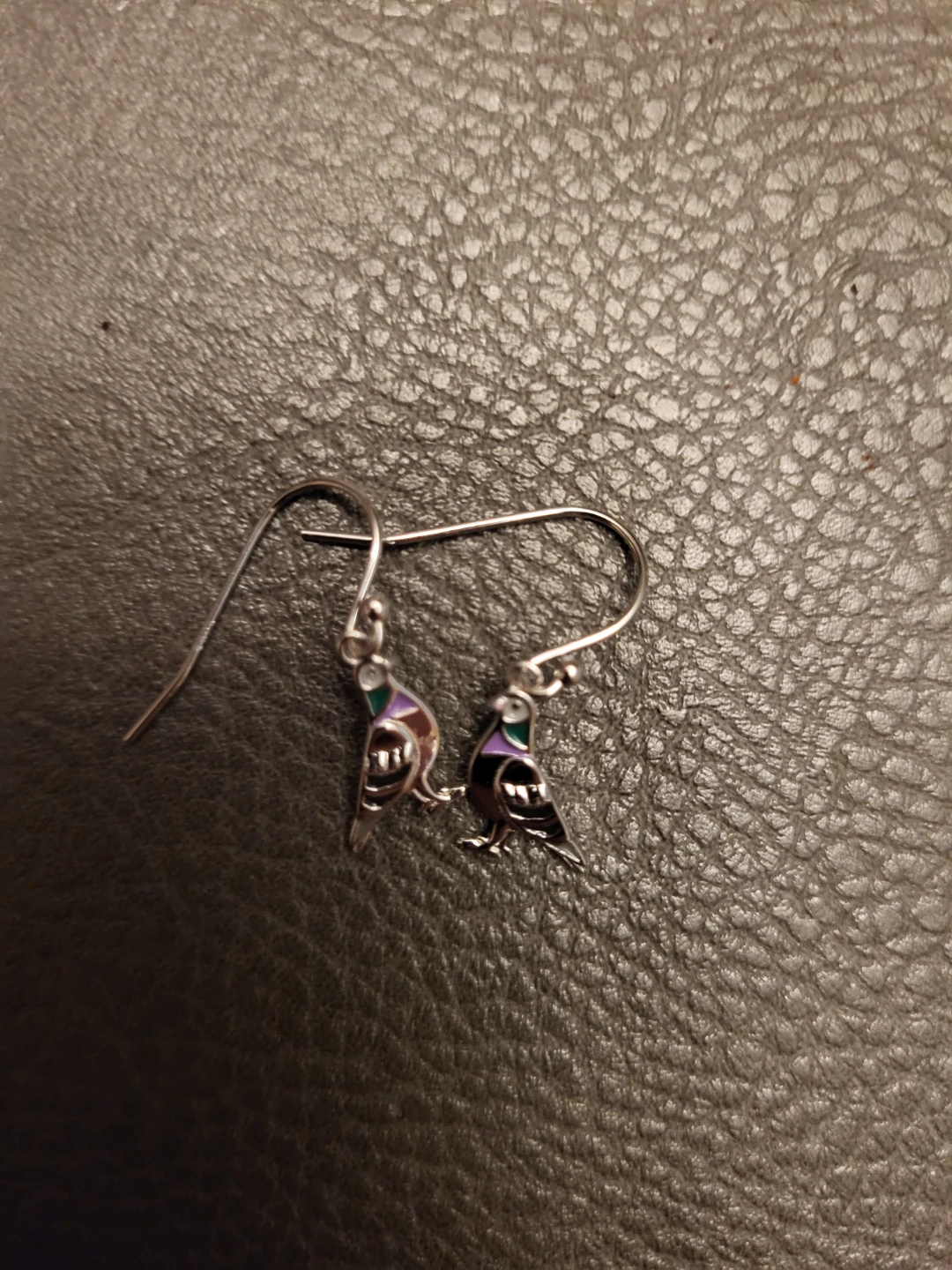 Silver Rain Pigeon Earrings