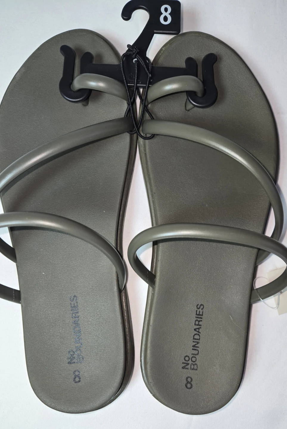 No Boundaries Women's Flip Flop Sandals Size 8 Olive Green - photo 2