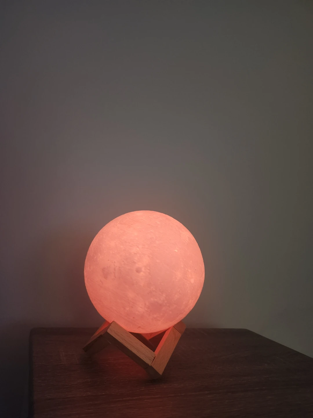Moon Lamp with Wooden Stand
