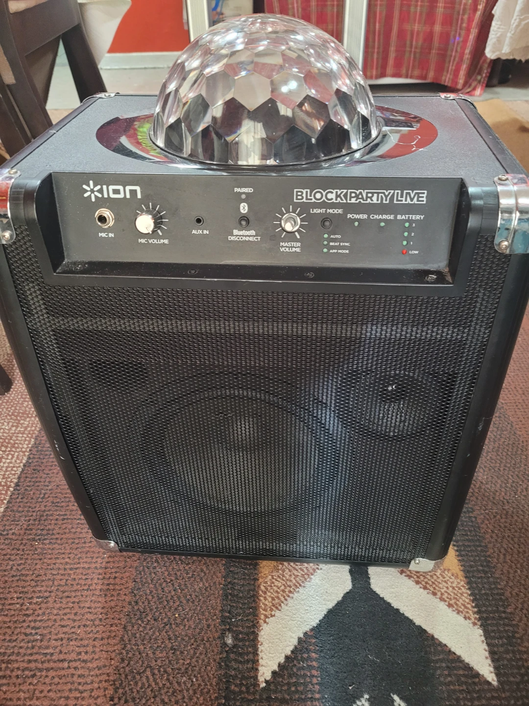 ION Block Party Live Bluetooth Speaker with Disco Ball - photo 3