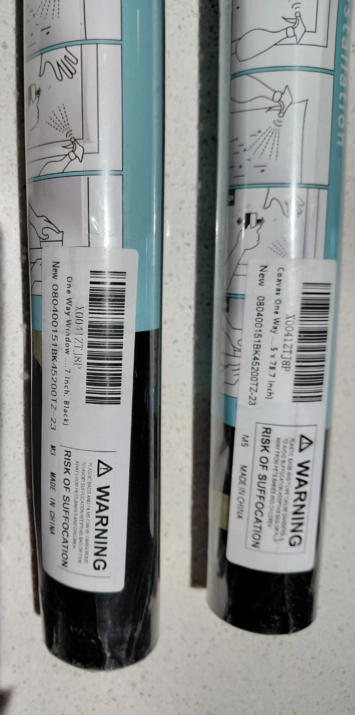 2 Rolls One Way Window Film Black-Silver - photo 5
