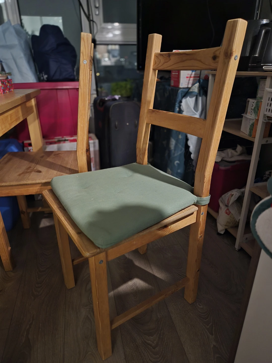 Wooden Dining Table with 3 Chairs - photo 2