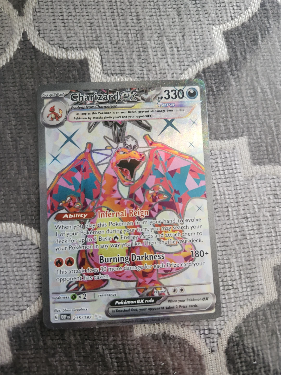 Pokemon Charizard EX Card 215/197 - photo 2