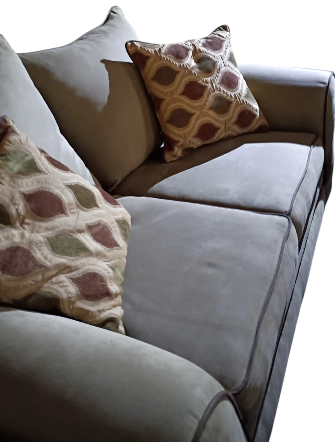 Loveseat Beige/Light Brown with Decorative Accent Pillows - $170 - photo 5