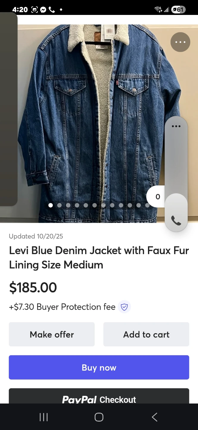 Levis sherpa tall jean jacket - photo 4