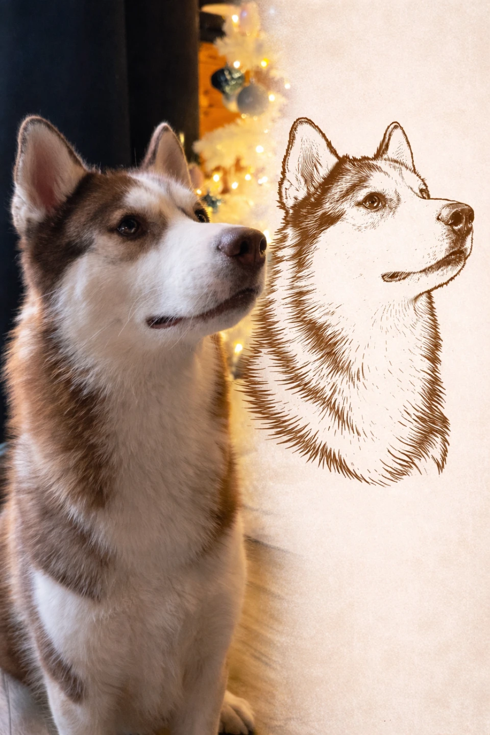 Dog Portrait Art Print - Framed