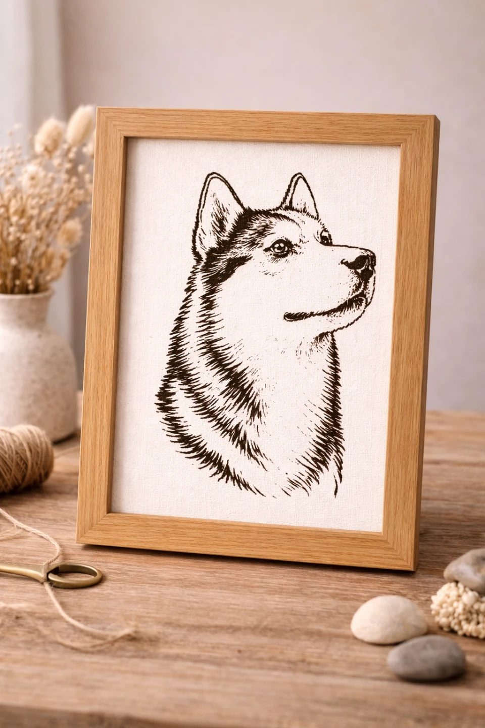 Dog Portrait Art Print - Framed - photo 2