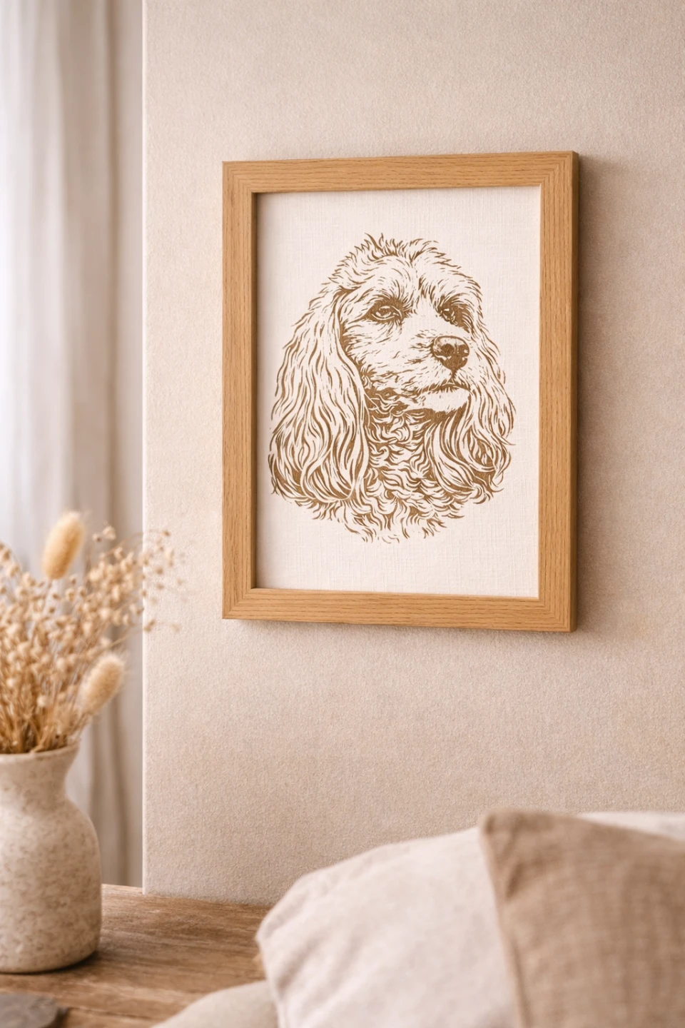 Dog Portrait Art Print - Framed - photo 3