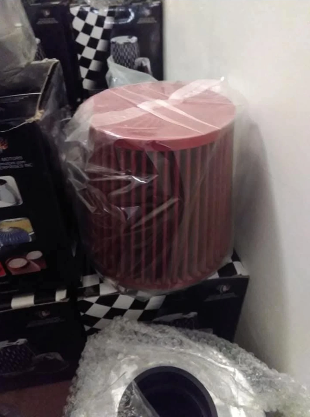 Cold air replacement filter carbon fiber look. 3" Inlet. - photo 3
