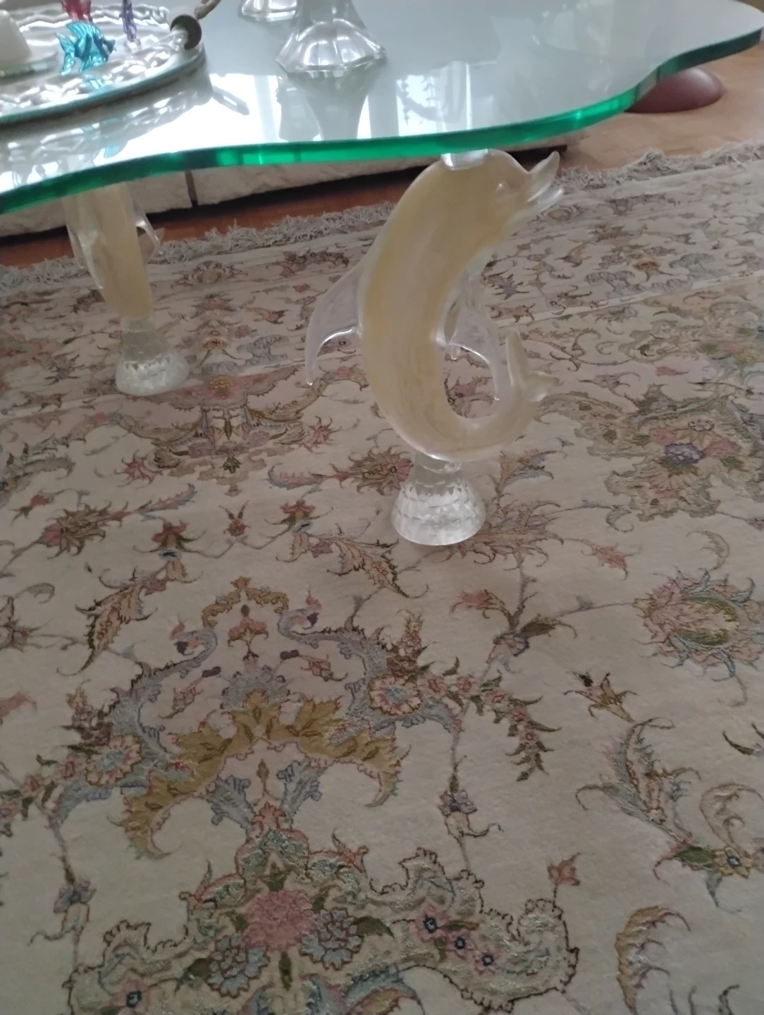 Glass Table With Dolphin Legs - photo 2