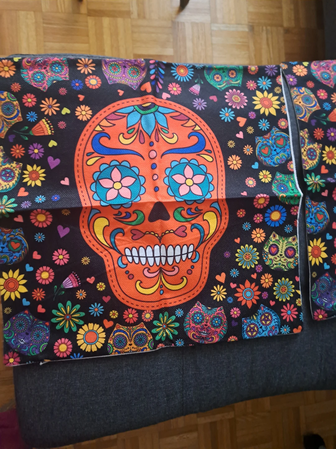 Day of the Dead Sugar Skull Pillow Covers (Set of 4) - photo 4