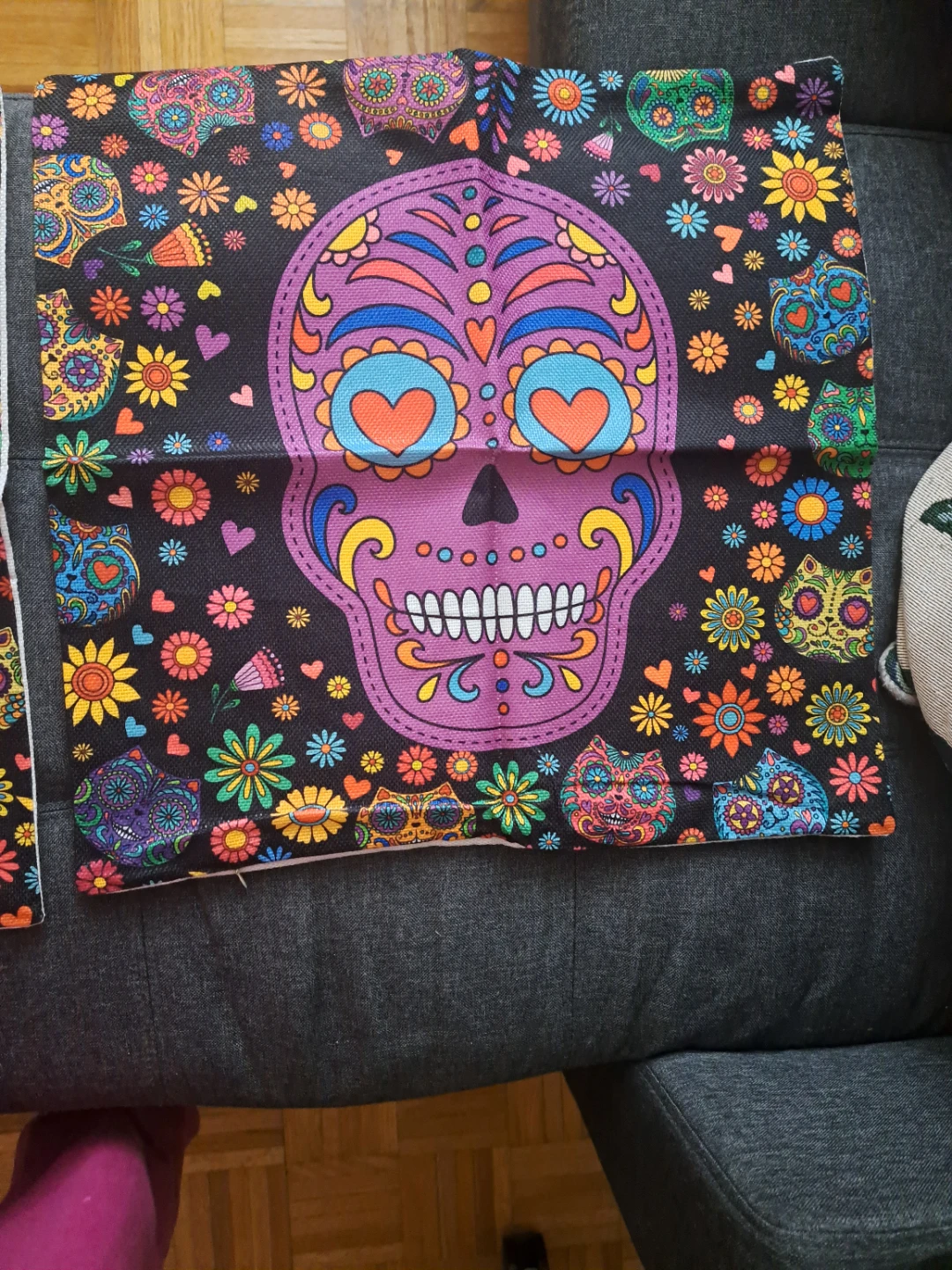 Day of the Dead Sugar Skull Pillow Covers (Set of 4) - photo 5