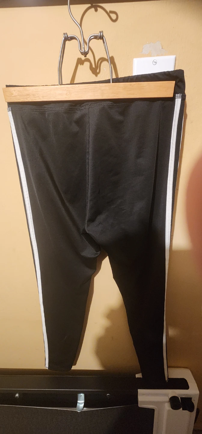 Adidas Black Leggings with White Stripes - photo 2
