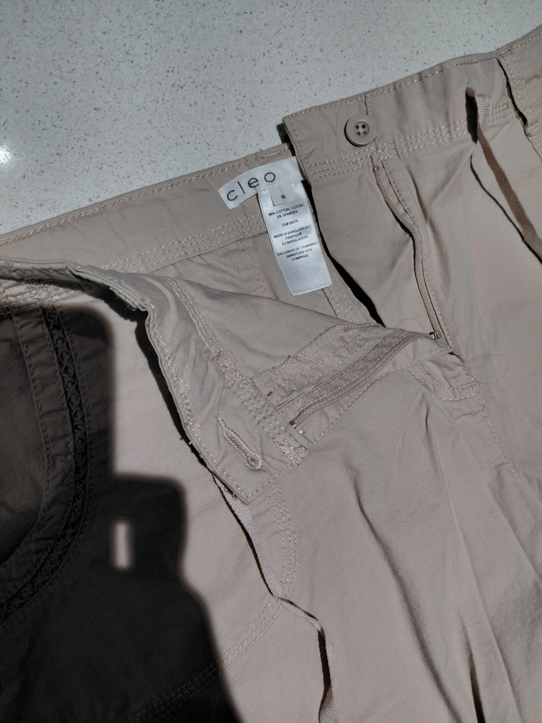 Cleo Beige Cargo Shorts Size 16 - photo 4