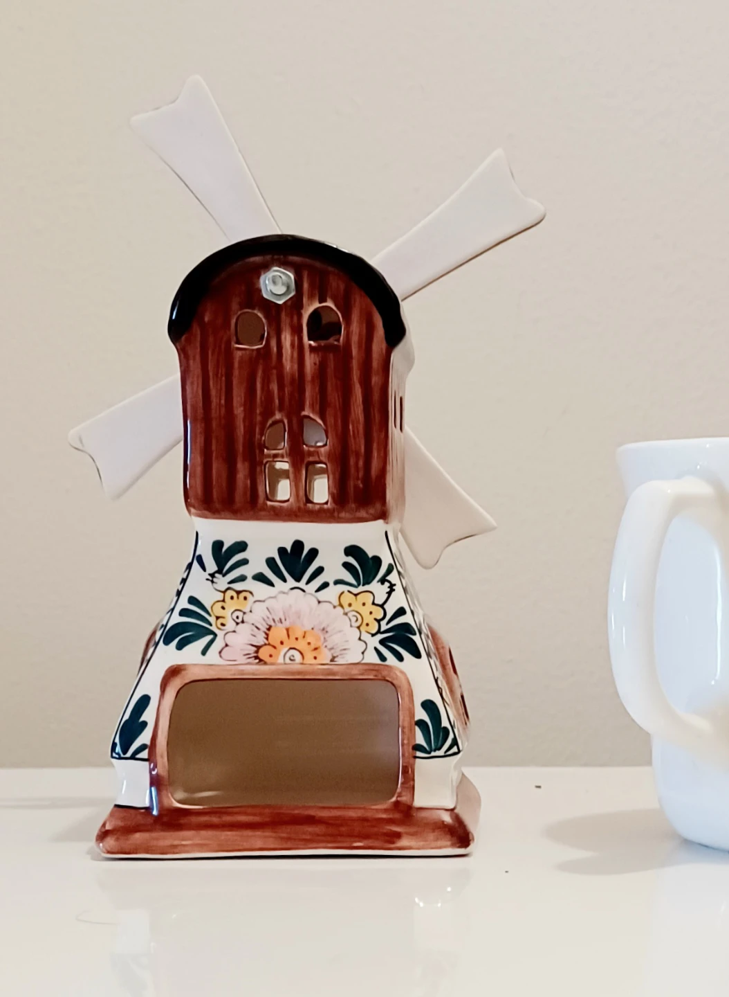 Hand Painted Holland Windmill Candle Holder - photo 4