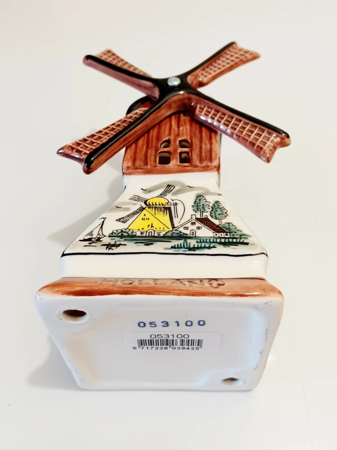 Hand Painted Holland Windmill Candle Holder - photo 5