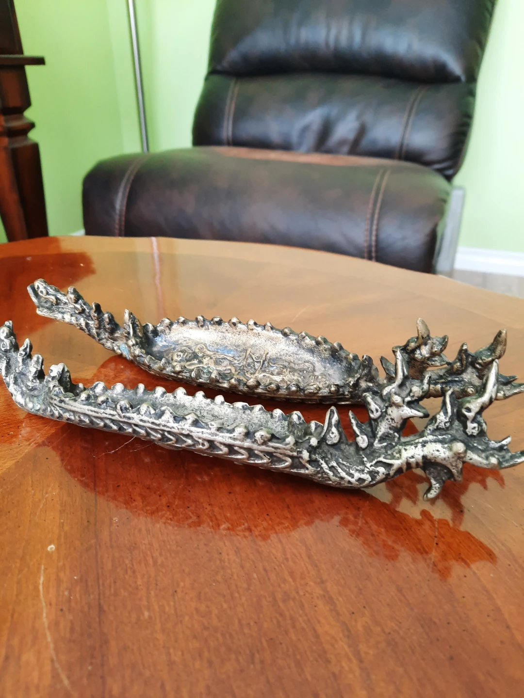 Vintage Naga boat Design Metal Ashtrays Set of 2