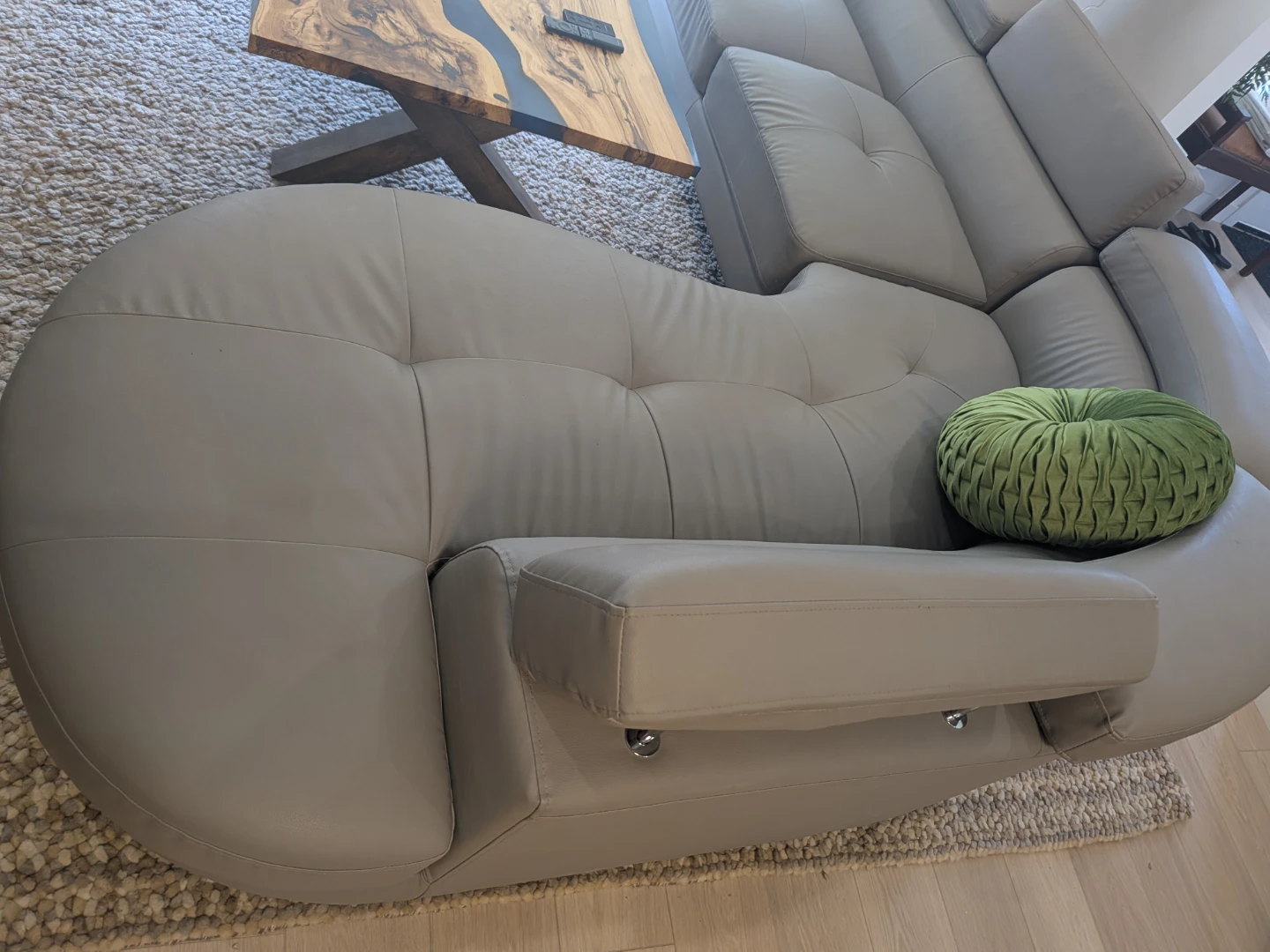Modern Grey Imitation Leather Sectional - photo 5