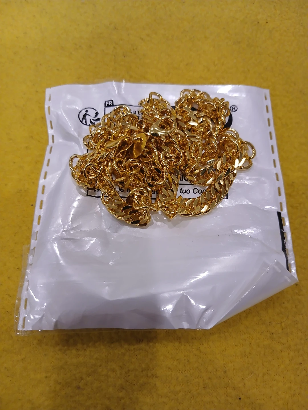 18K Gold Plated Copper Bold Cuban Chain Link Necklace - photo 2
