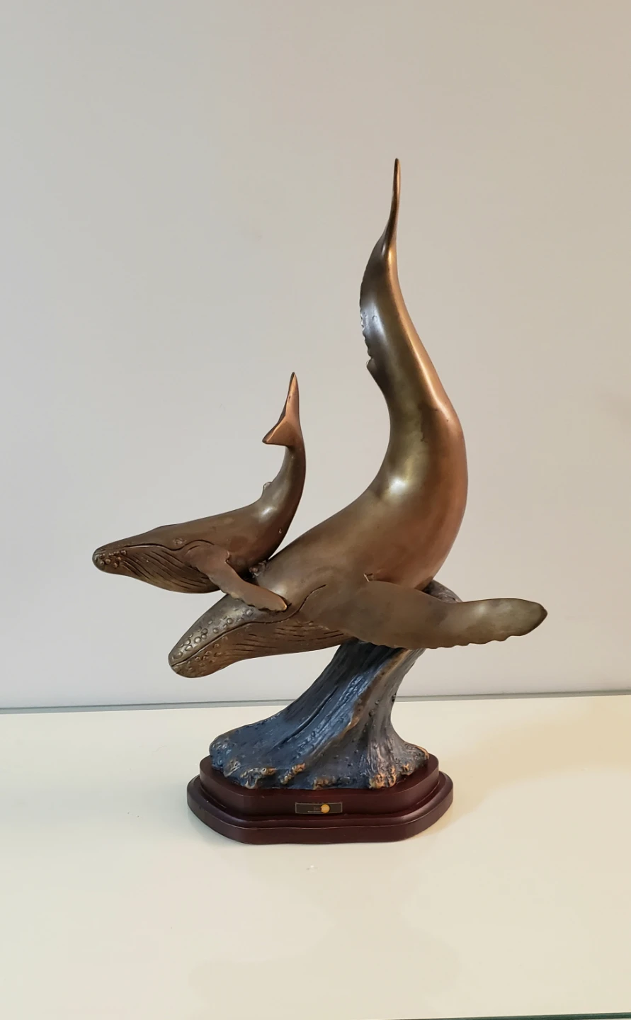 Bronze Whale and Calf Sculpture - photo 5