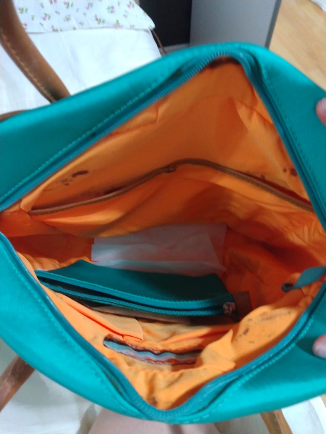 Uncle K Teal and Tan Tote Bag - photo 2
