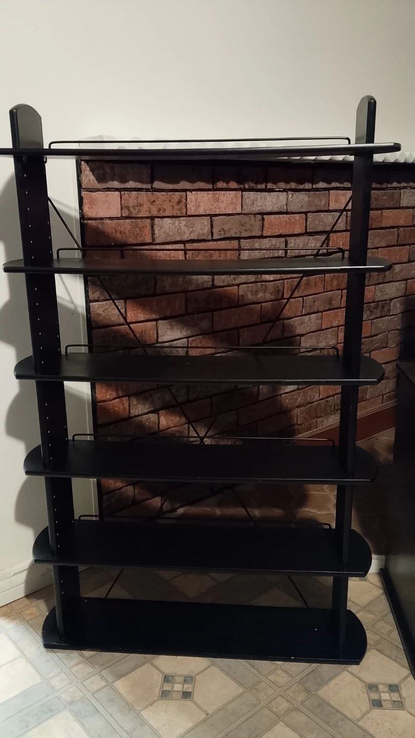 Black 5-Shelf Media Rack - photo 3