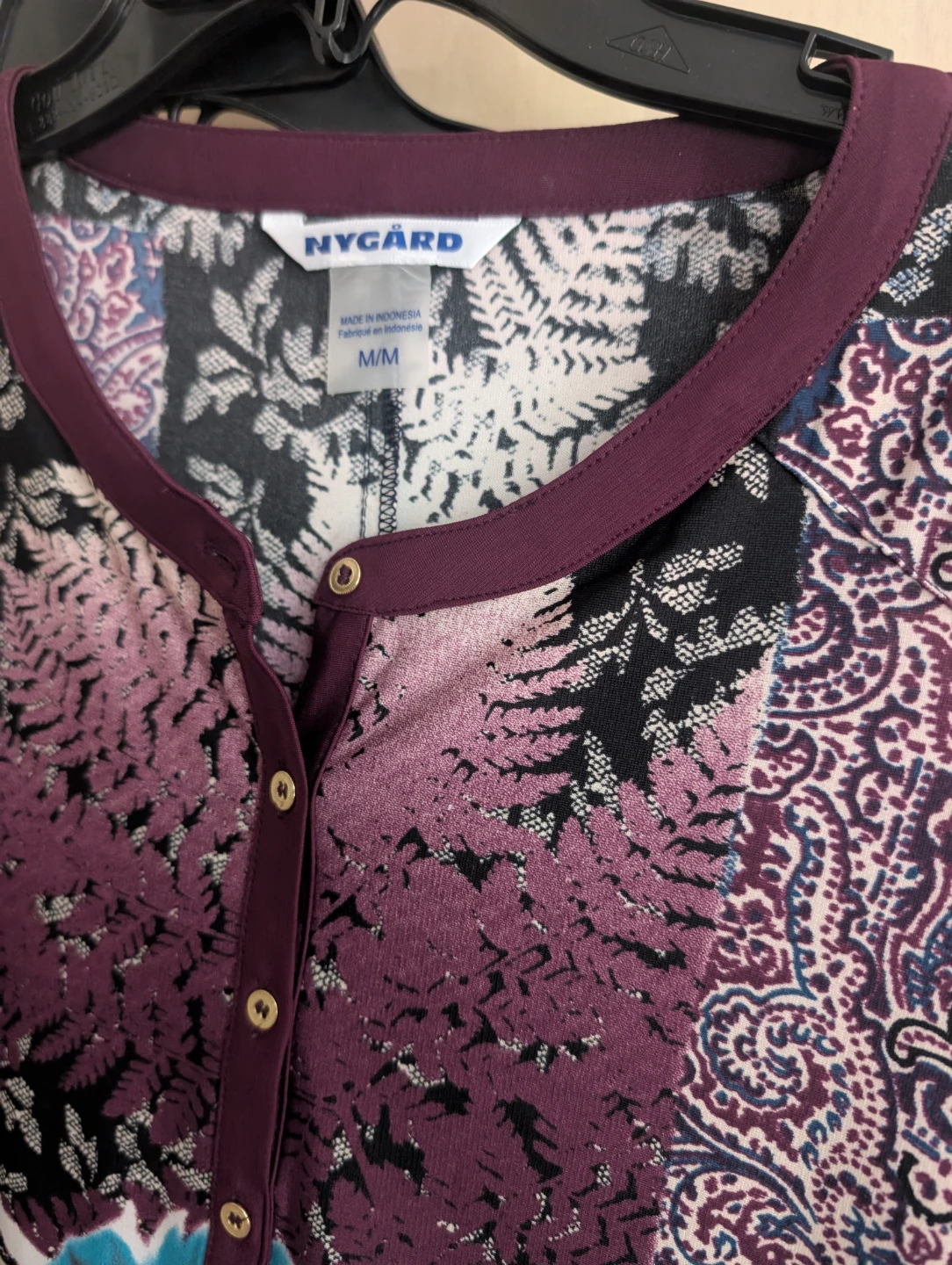 NYGARD M/M Women's Patchwork Print Button-Up Blouse - photo 2