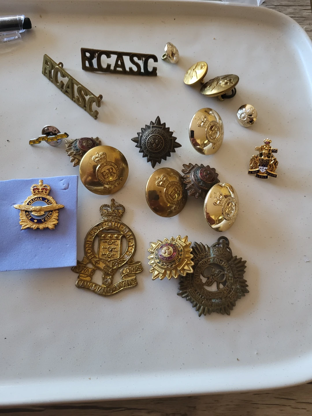 Collection of Military Badges and Insignia