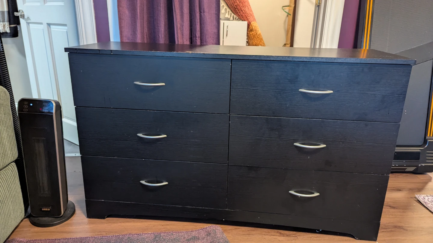 FREE Black 6-Drawer Dresser