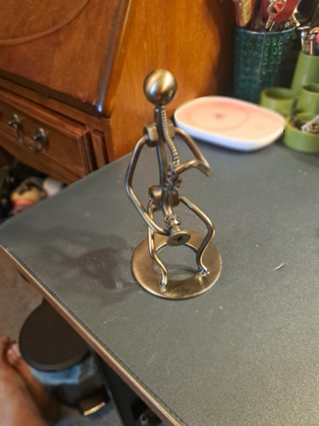 Handcrafted Metal Musician with Saxophone