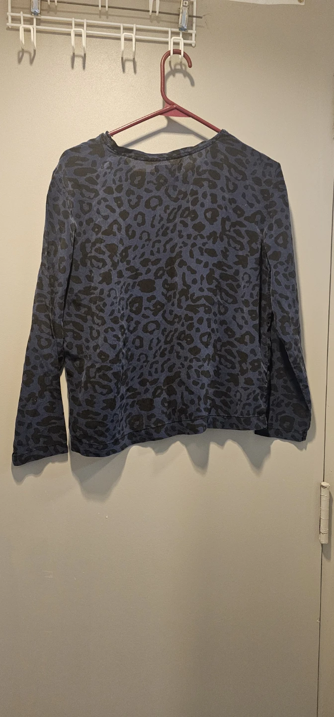 Joe Fresh Blue Leopard Print Long Sleeve Shirt M/M - photo 3