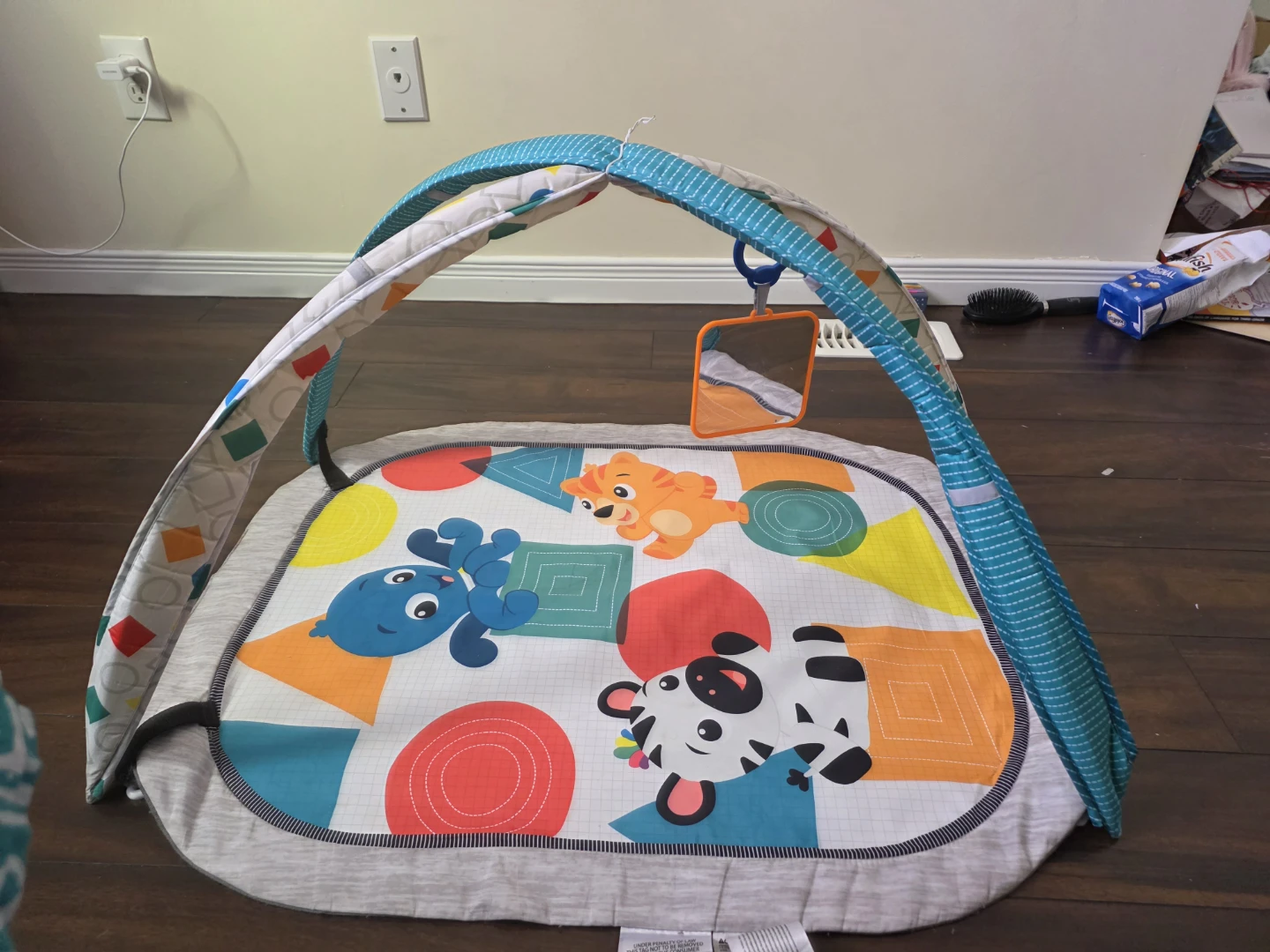 Infant Play Gym Mat with Arch and Mirror - photo 2