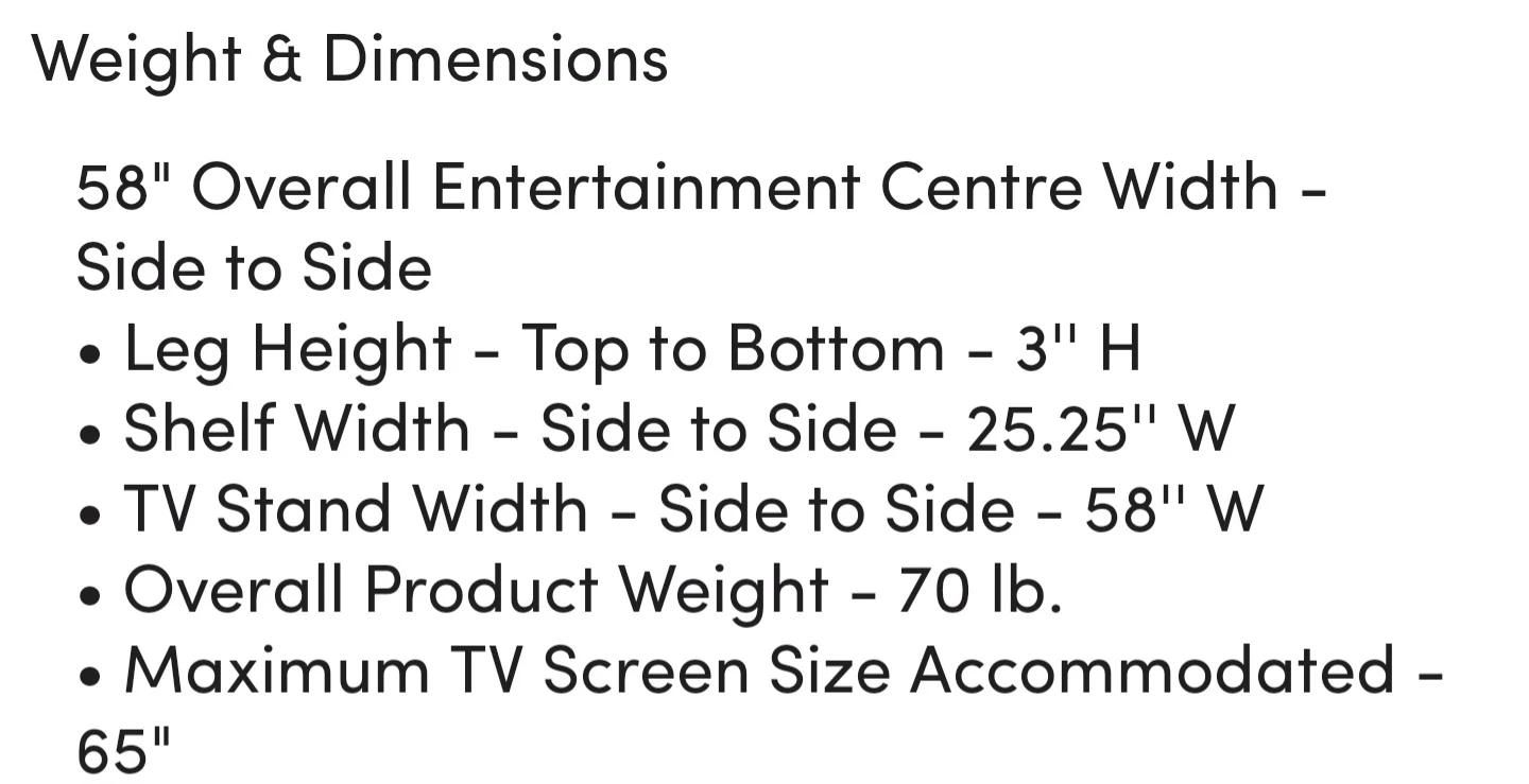 FOR FREE! 58" Entertainment Centre TV Stand - Dark Brown - photo 4