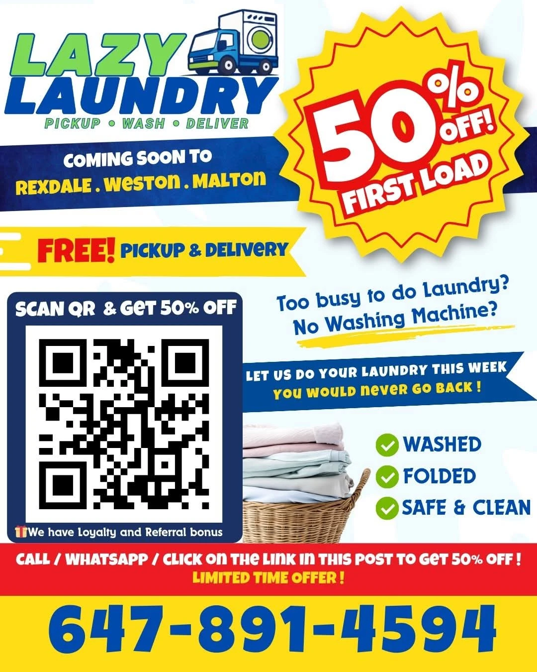 Lazy Laundry Pickup and Delivery Service