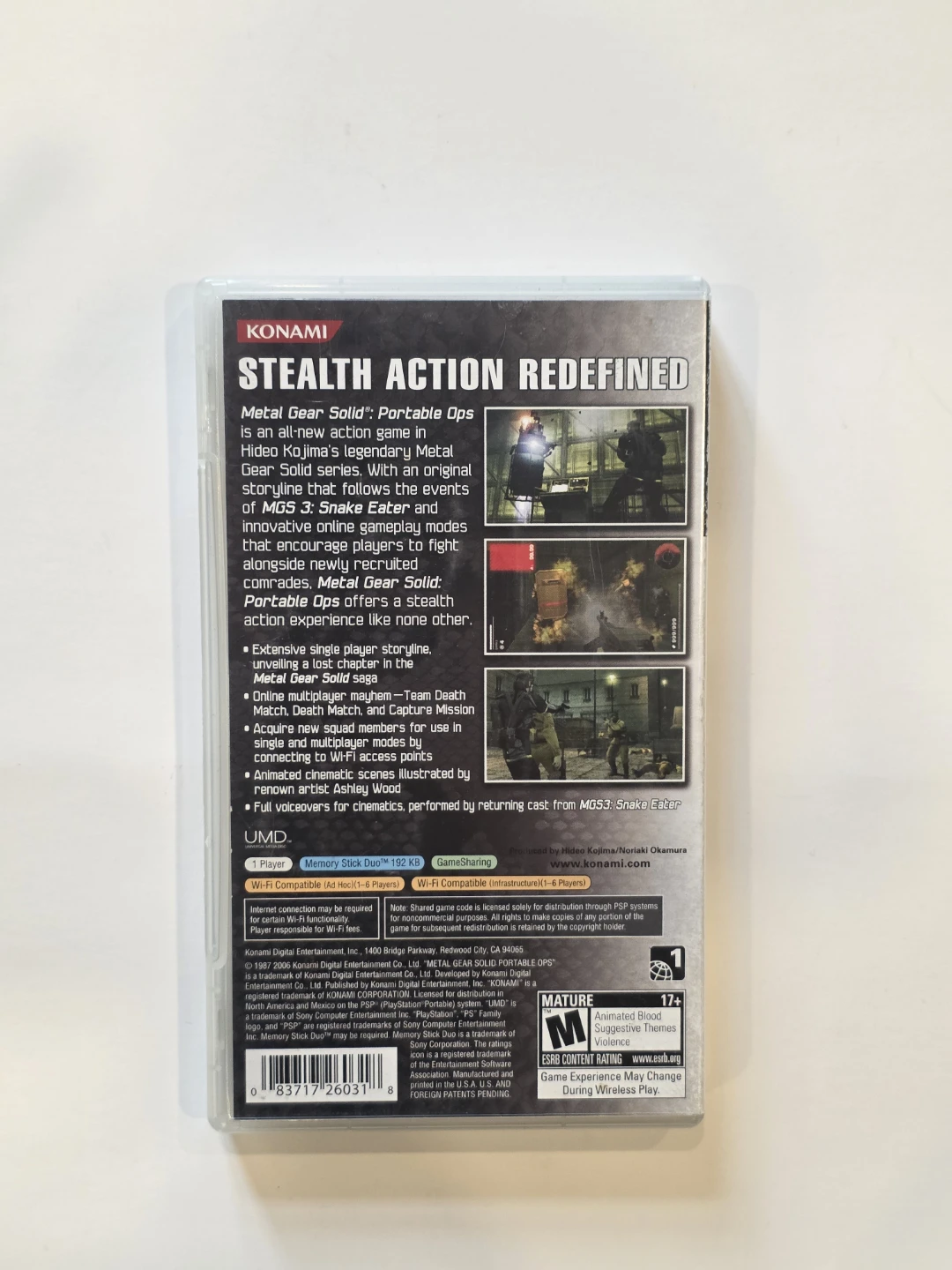 Metal gear solid portable ops complete with manual - photo 3
