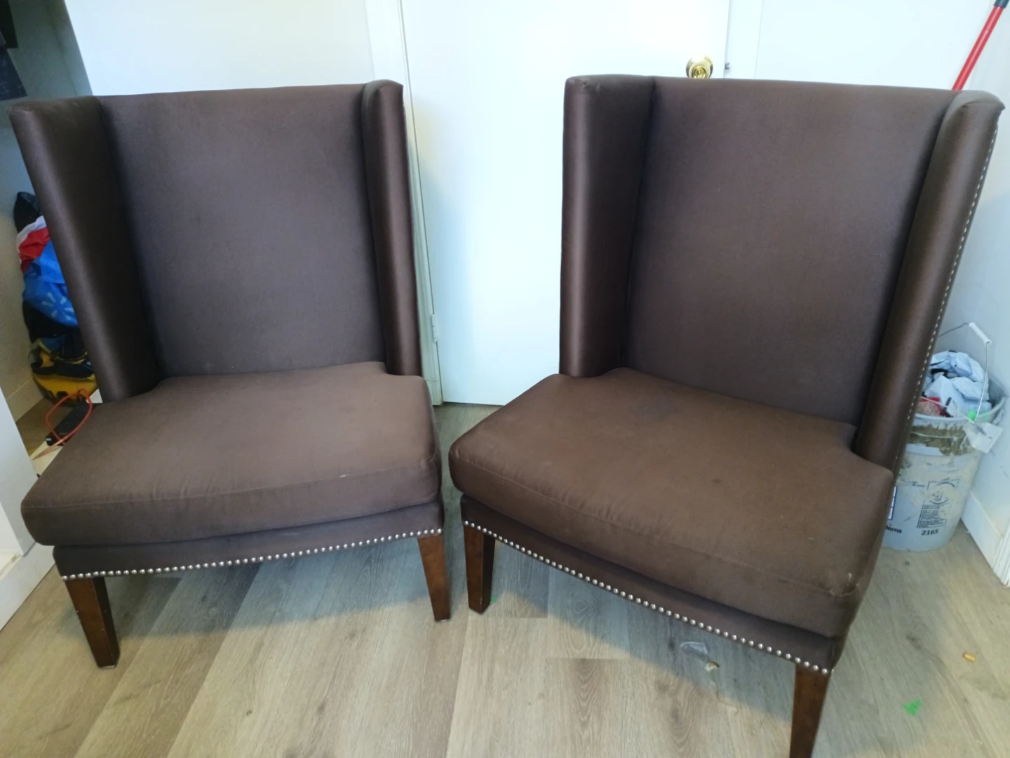 Set of 2 Brown Accent Chairs - photo 2
