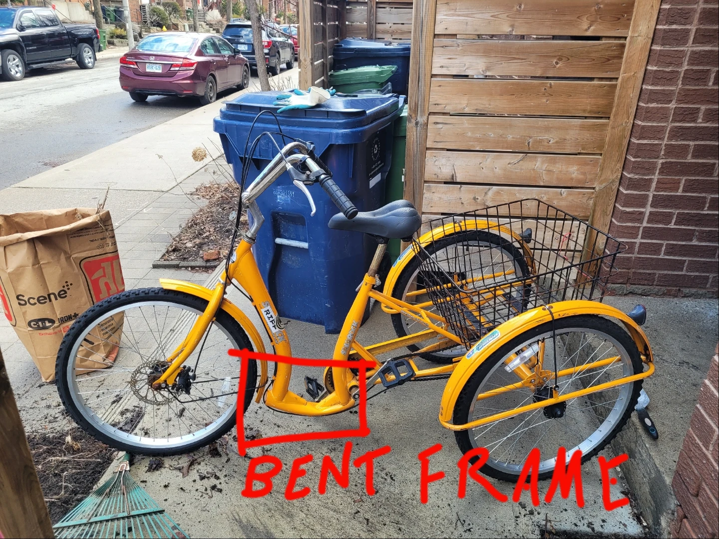 Orange Tricycle with Basket - photo 4