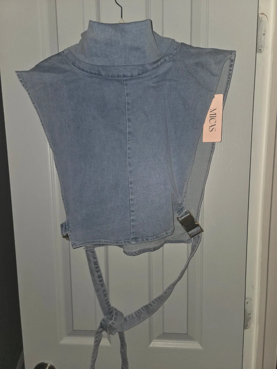Micas Denim Mock Neck Sleeveless Top - photo 2