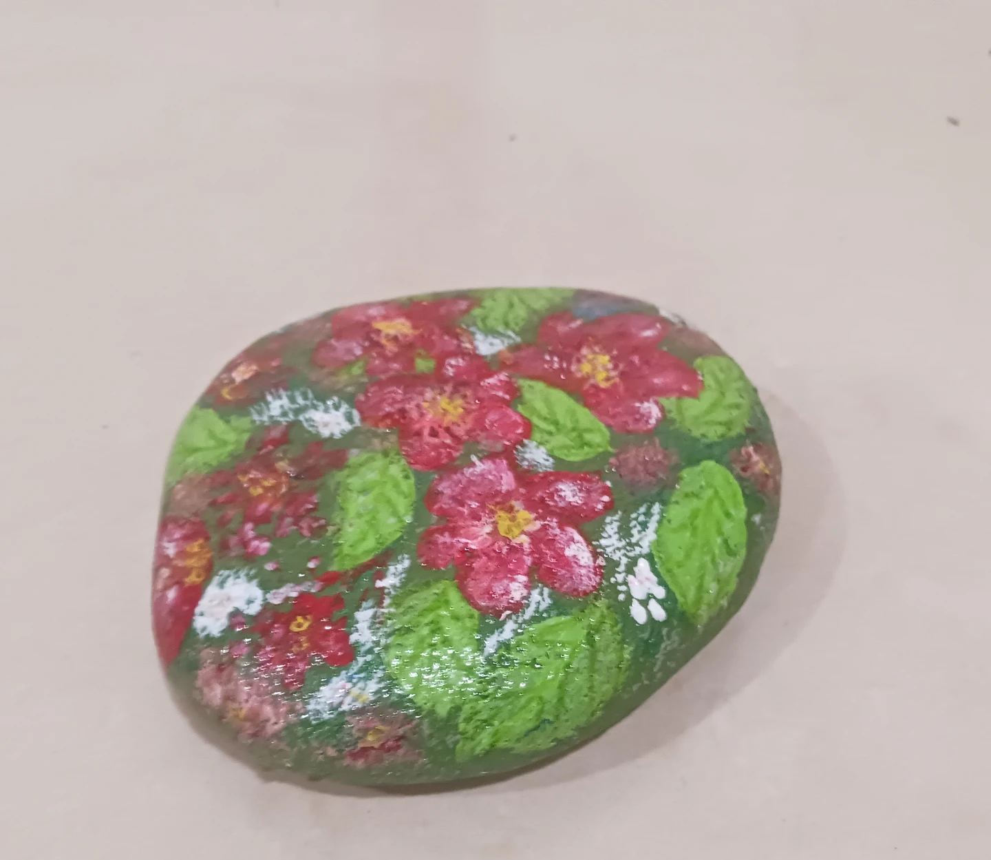 Hand-Painted Floral Rock