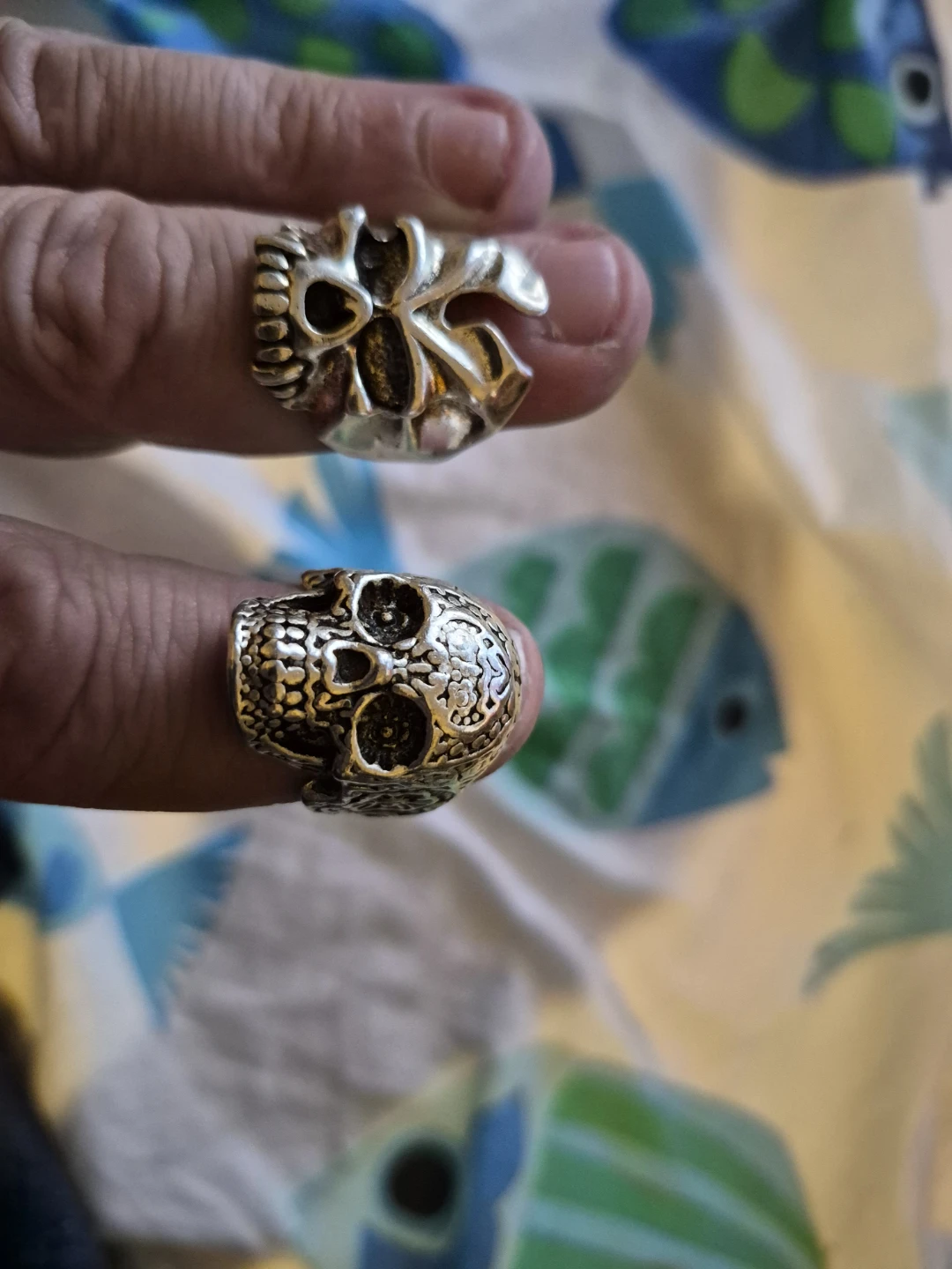 Lot of 3 Skull & Demon Themed Rings - photo 4