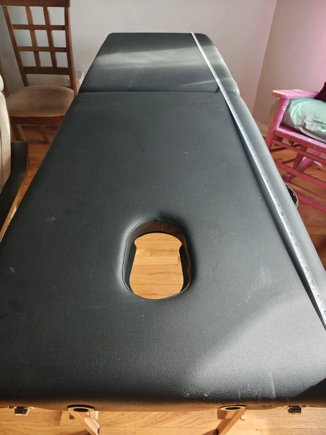 Black Portable Massage Table with Face Cradle