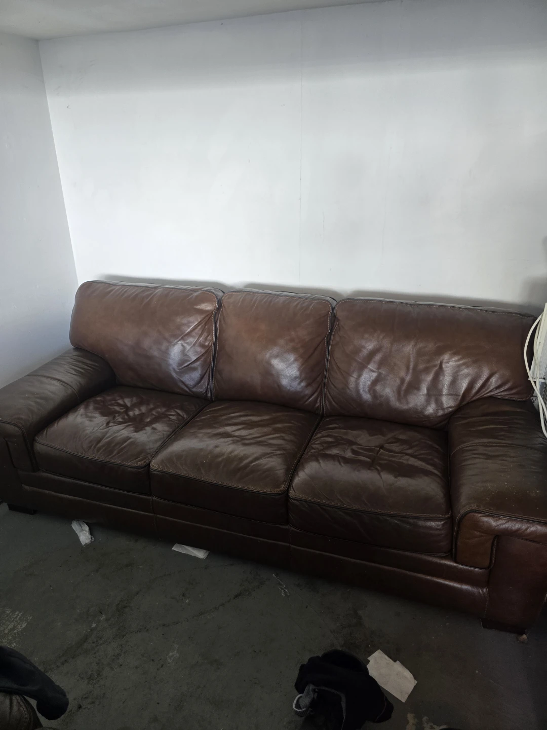 Brown Leather Sofa