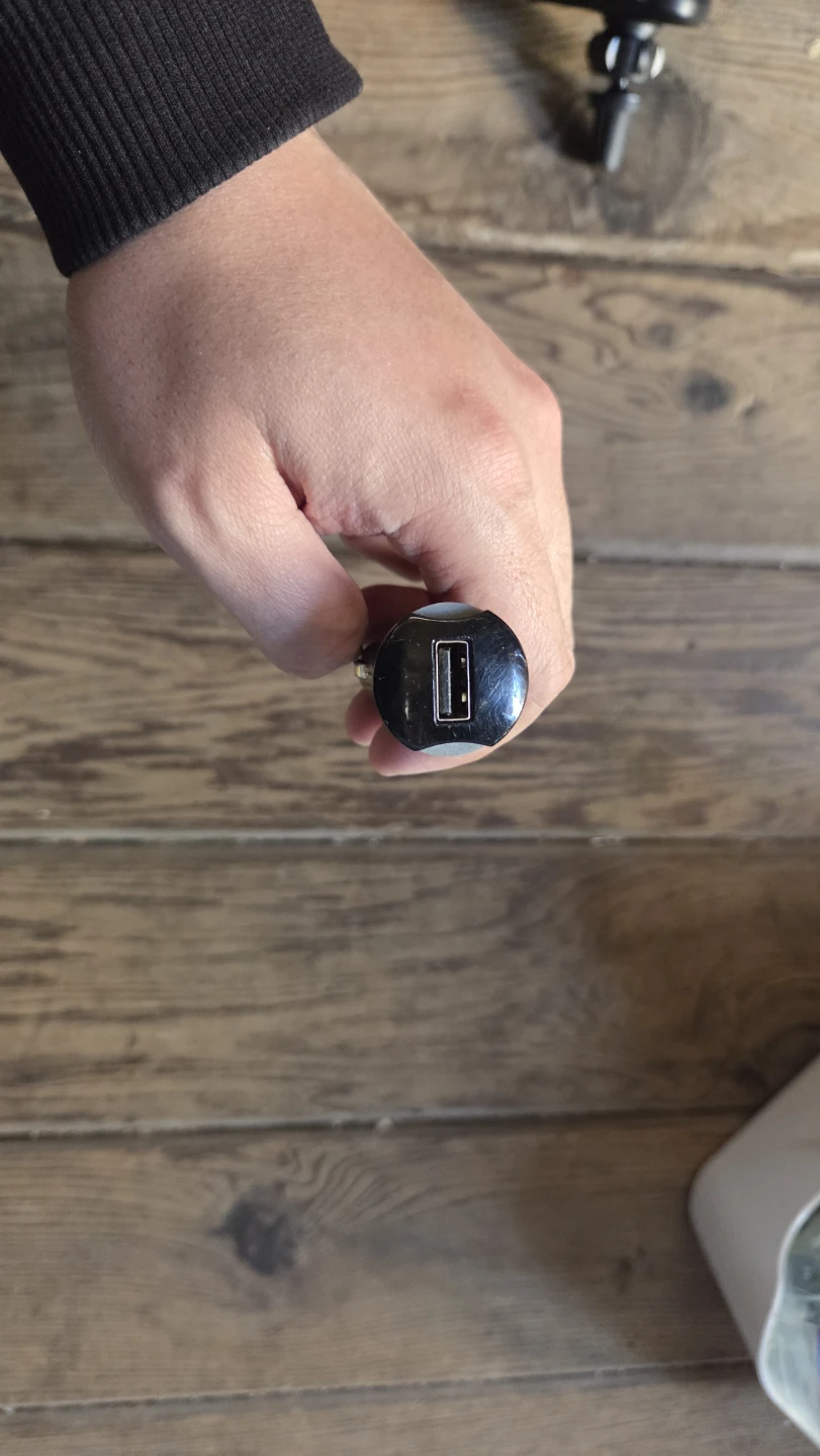 Black USB Car Charger Adapter